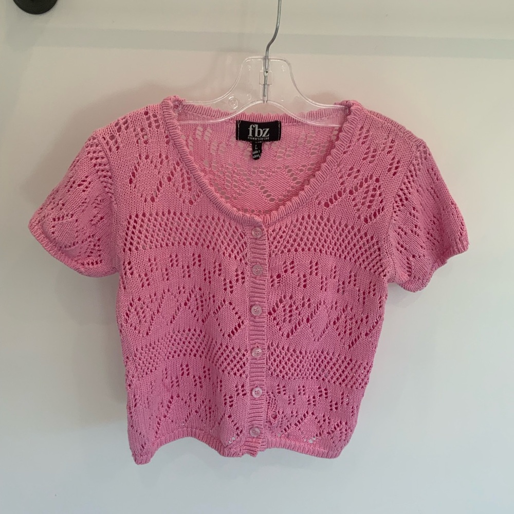 Flowers by Zoe Pink Knit Cardigan